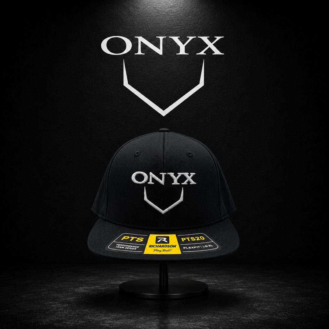 Onyx Hat - Black White Homeplate