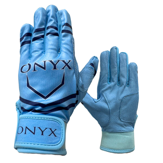 Onyx Carolina & Navy Batting Gloves