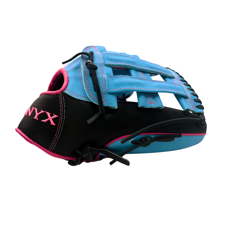 Onyx Fielding Glove - Black, Pink &amp; Blue