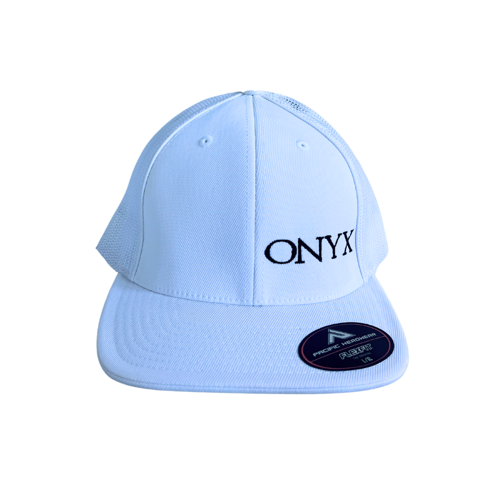 Onyx Hat - Solid White/Black Onyx Logo