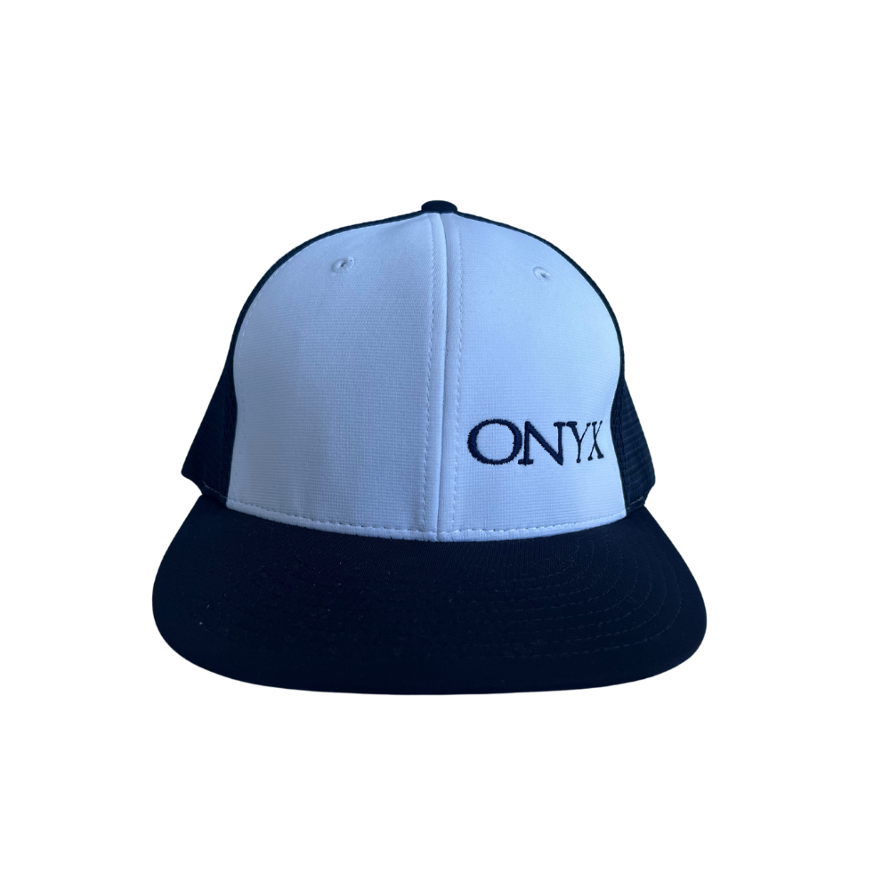 Onyx Hat - White/Navy Onyx Logo PTS20