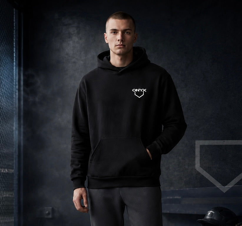 Onyx Premium Embroidered Cotton Hoodie