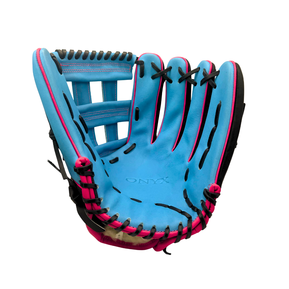 Onyx Fielding Glove - Black, Pink &amp; Blue