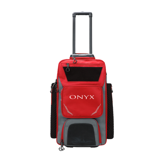2025 Onyx Roller Backpack - Red & Charcoal