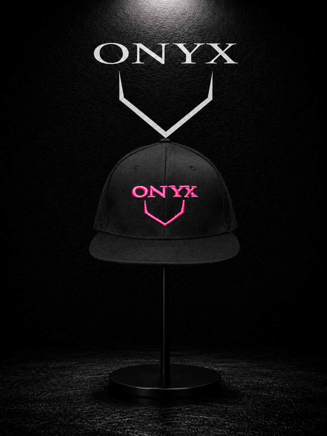 Onyx Hat - Black Pink Homeplate