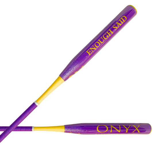 2024 Onyx Enough Said Purple Gold "Jermaine Lewis" Signature Model End Load Senior Softball Slowpitch Bat