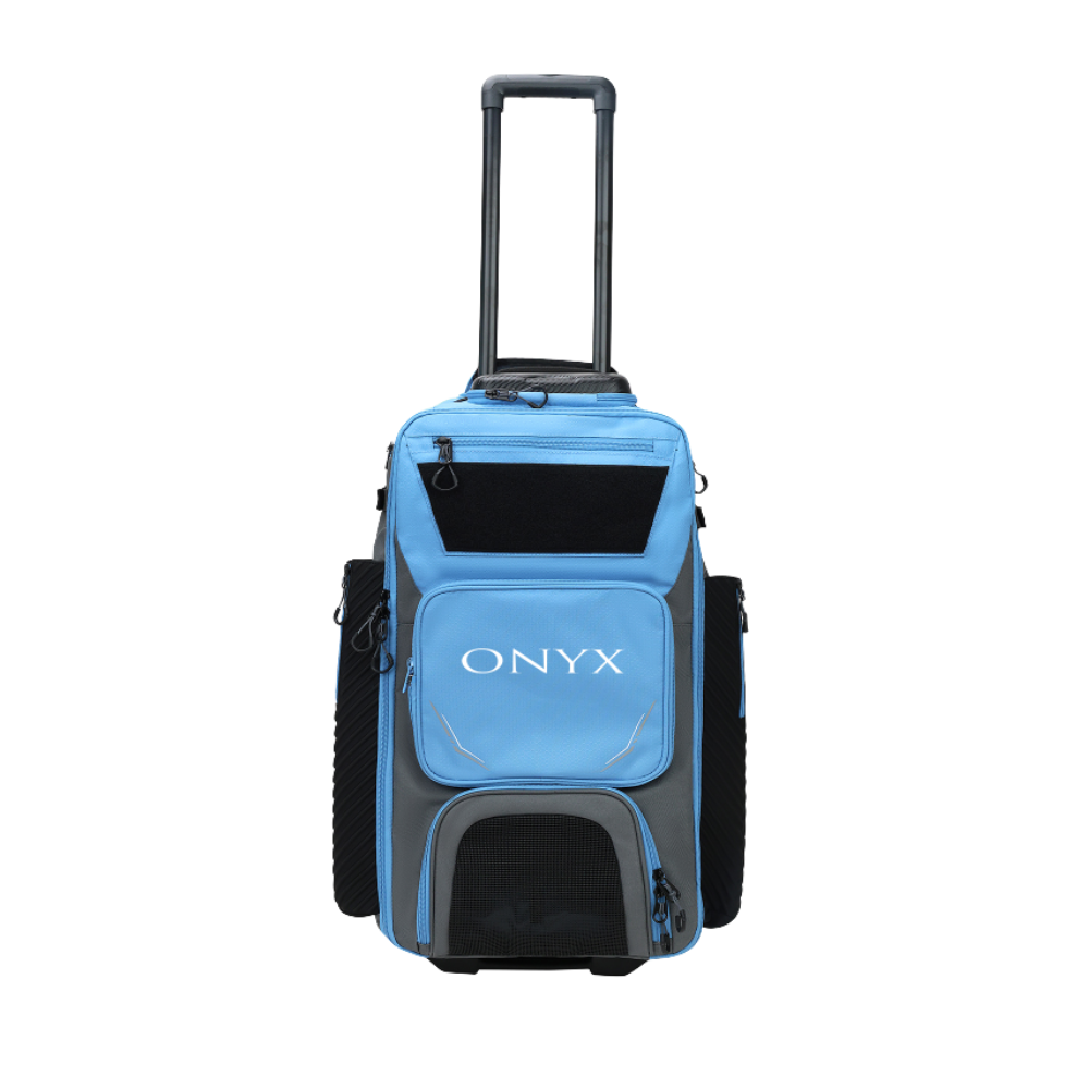2025 Onyx Roller Backpack - Carolina & Charcoal