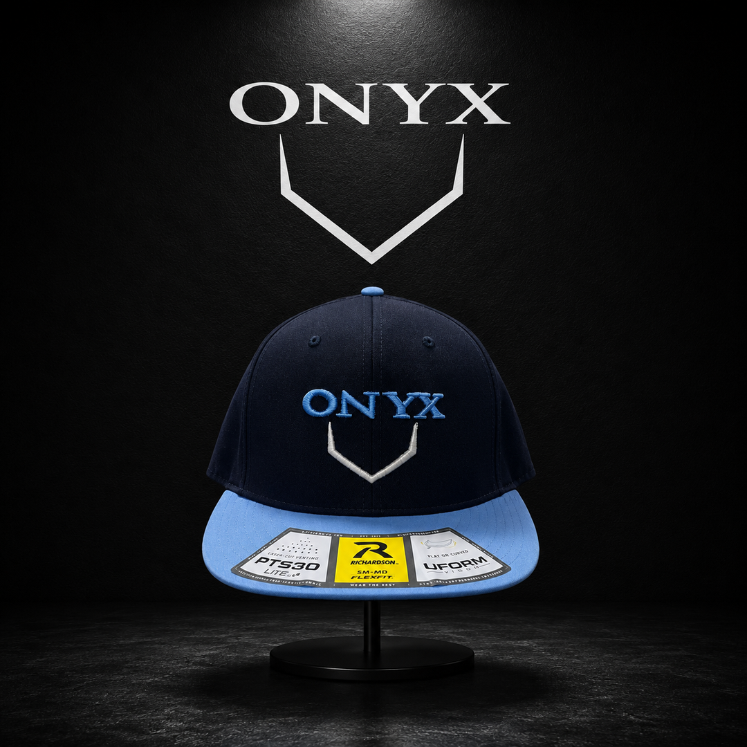 Onyx Hat - Navy Carolina Blue Homeplate
