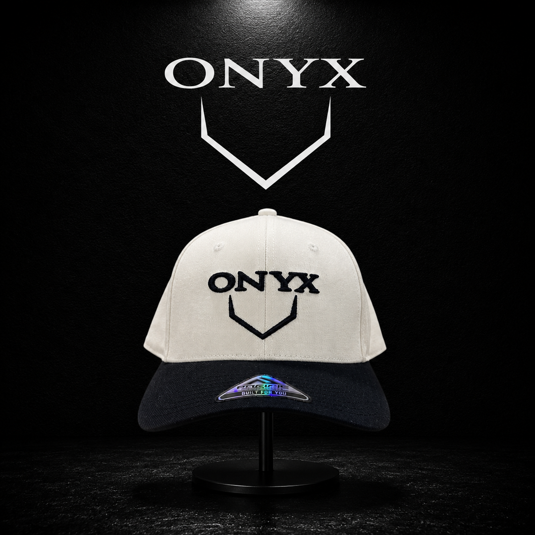 Onyx Snapback Hat - Cream Black Homeplate