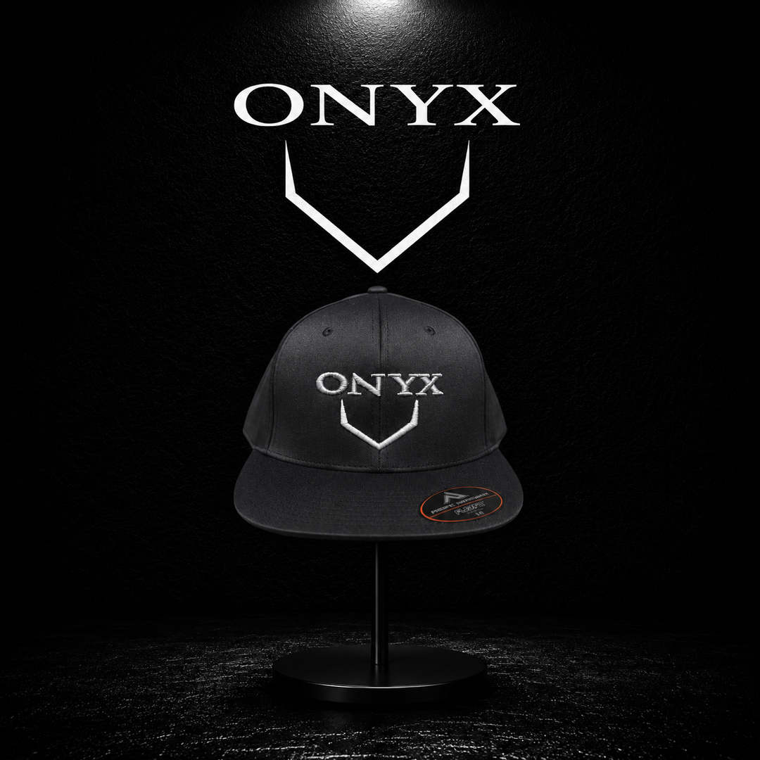 Onyx Hat - Black Silver Homeplate