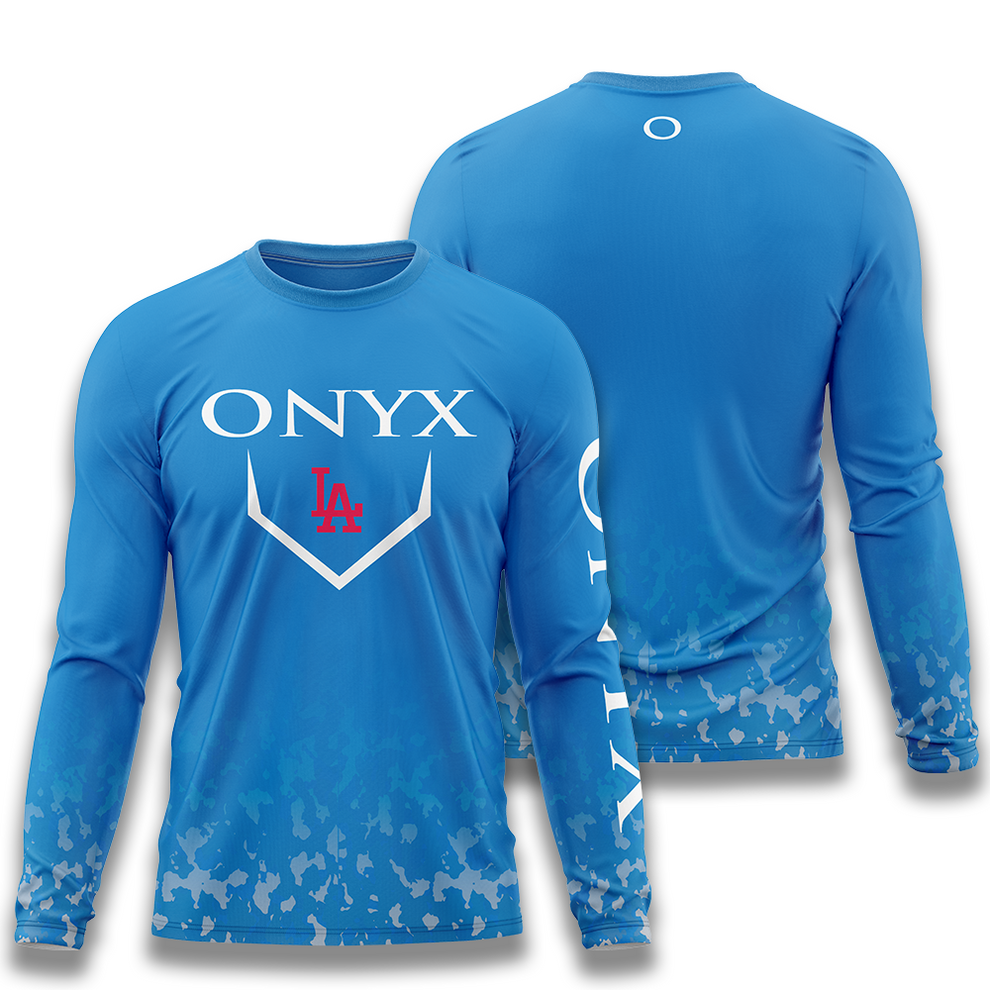 Onyx Mens Long Sleeve Jersey - ESD 1511 LA Blue – Onyx Softball Bats