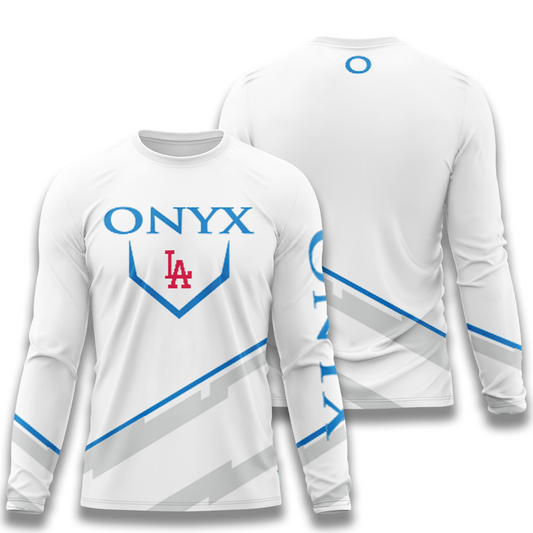 Onyx Mens Long Sleeve Jersey – White LA