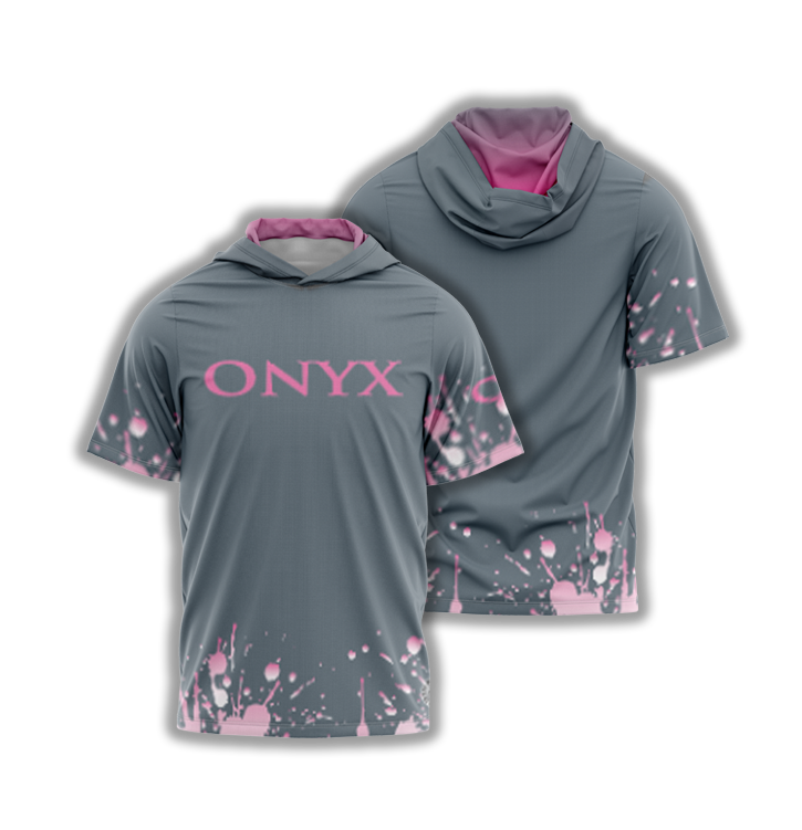 Onyx Mens Jersey  Hoodie – Grey Pink Splatter