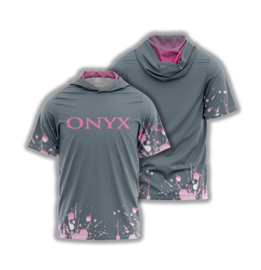 Onyx Mens Jersey  Hoodie – Grey Pink Splatter